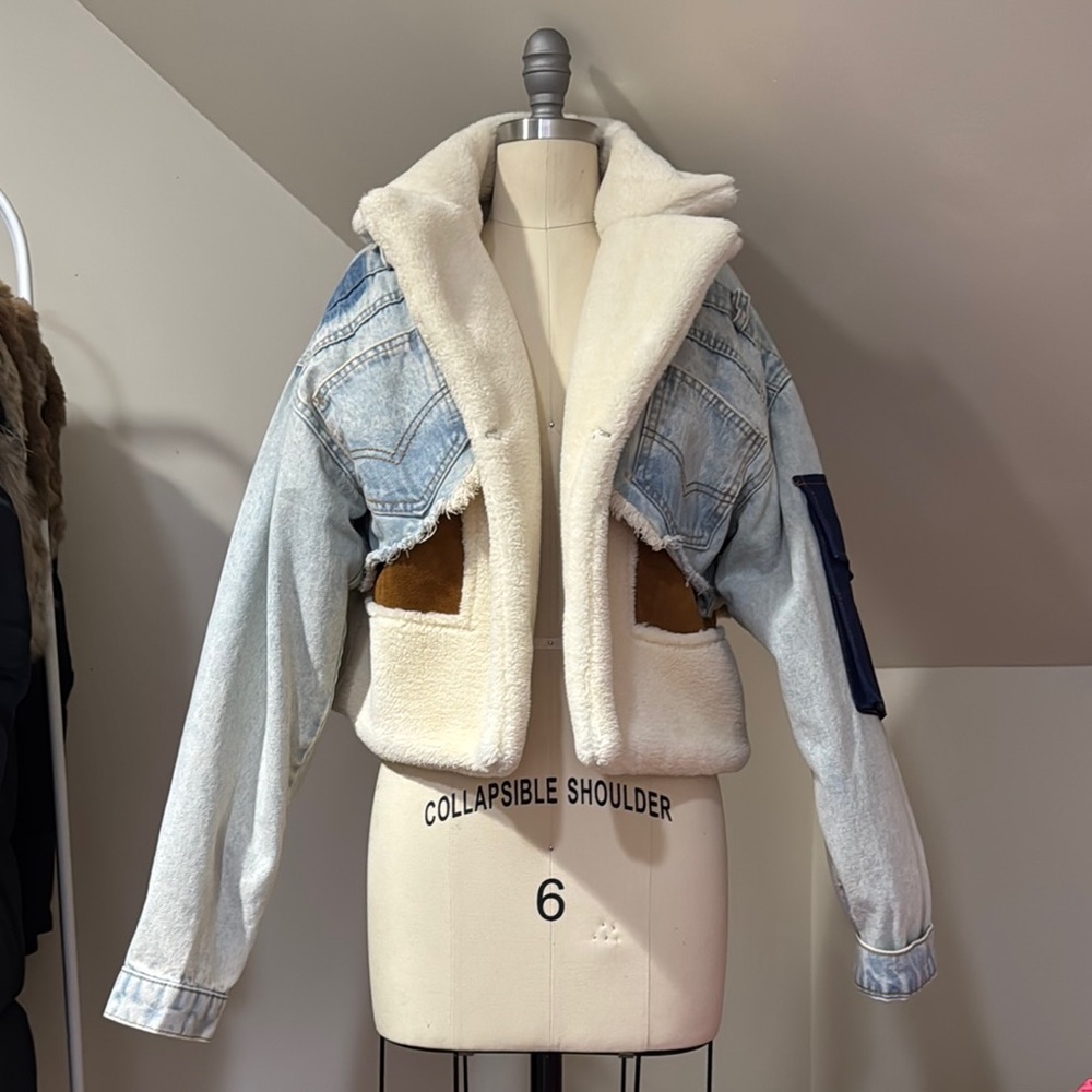 Women's Denim and Shearling Jacket